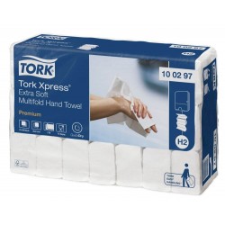 Ręcznik w składce wielopanelowej Tork Premium biały ekstra miękki.